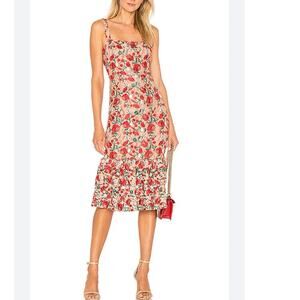 Lovers + Friends Under the Stars Midi Dress Color: Dark Nude Size Small